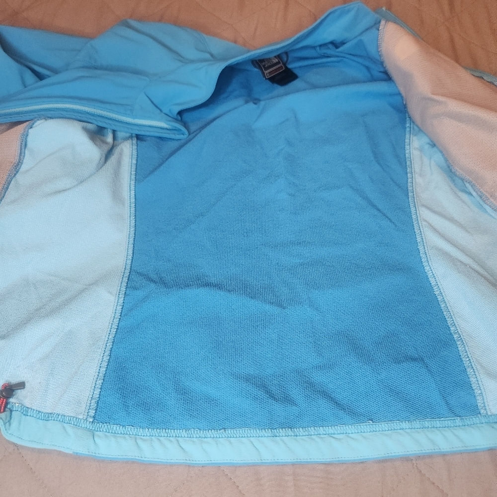 The North Face Summit Series Apex Full Zip Womens Size Medium Jacket Light Blue - Picture 7 of 10